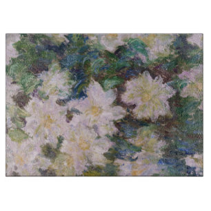 Claude Monet - White Clematis Cutting Board