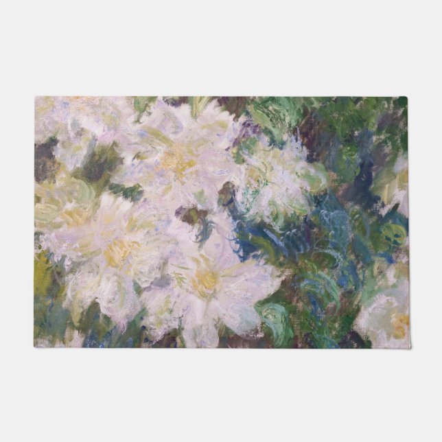 Claude Monet - White Clematis Doormat (Front)