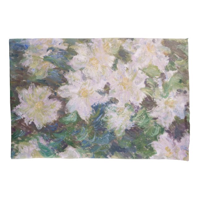 Claude Monet - White Clematis Pillowcase (Front)