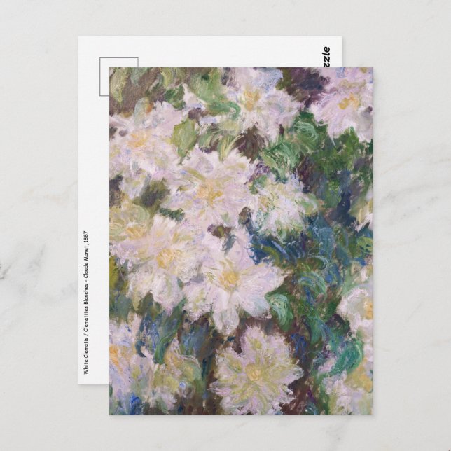 Claude Monet - White Clematis Postcard (Front/Back)