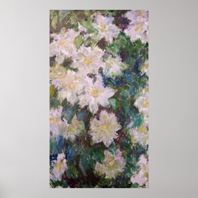 Claude Monet - White Clematis Poster (Front)