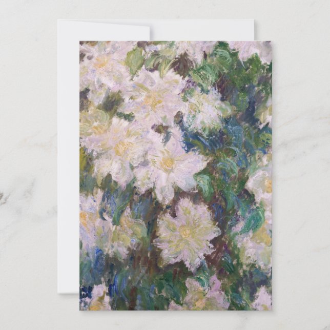 Claude Monet - White Clematis Thank You Card (Front)