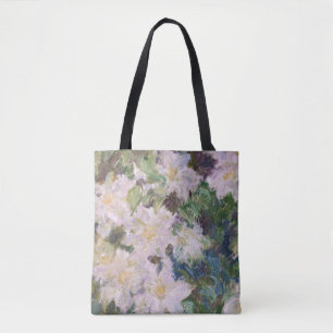 Claude Monet - White Clematis  Tote Bag