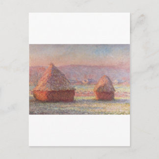 Claude Monet - White Frost Sunrise Postcard