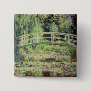 Claude Monet White Nenuphars, 1899 15 Cm Square Badge