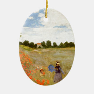 Claude Monet // Wild Poppies Ceramic Tree Decoration