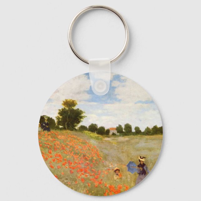 Claude Monet // Wild Poppies Key Ring (Front)