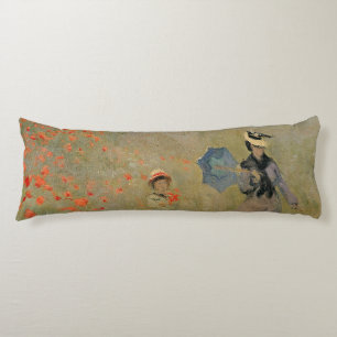 Claude Monet Wild Poppies, near Argenteuil Body Cushion