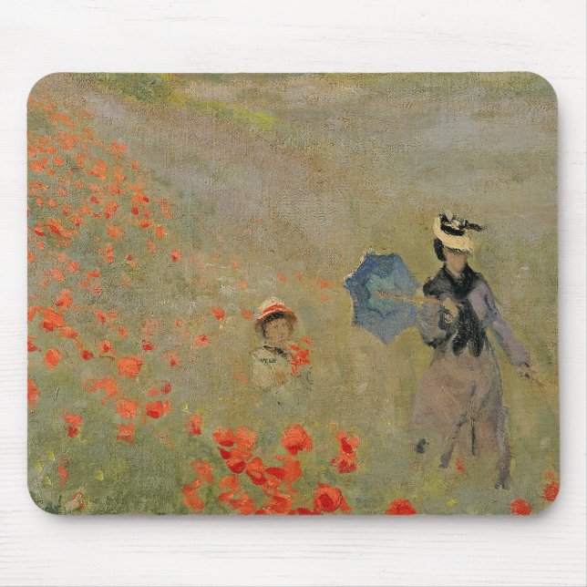 Claude Monet | Wild Poppies, near Argenteuil Mouse Pad (Front)