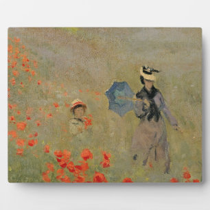 Claude Monet Wild Poppies, near Argenteuil Plaque
