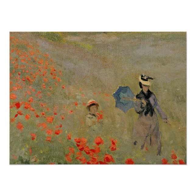 Claude Monet | Wild Poppies, near Argenteuil Poster (Front)