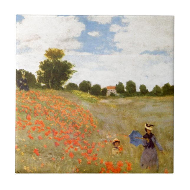 Claude Monet // Wild Poppies Tile (Front)