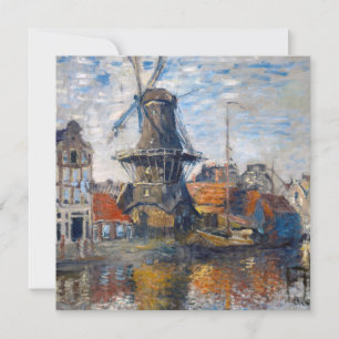 Claude Monet - Windmill, Amsterdam  Thank You Card