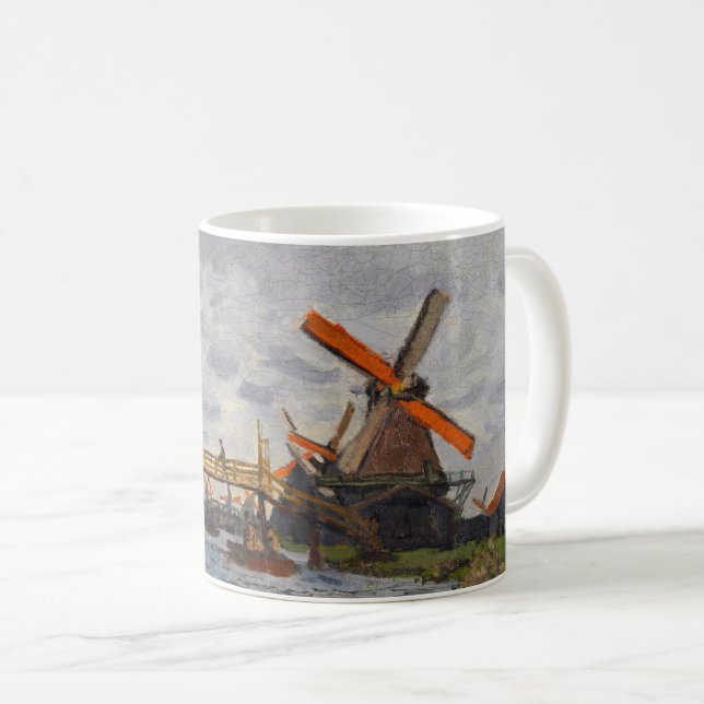 Claude Monet - Windmills near Zaandam Coffee Mug (Front Right)