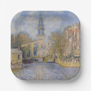 Claude Monet - Windmills near Zaandam Paper Plate