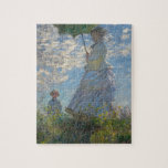 Claude Monet Woman with a Parasol 1875 Jigsaw Puzzle<br><div class="desc">Woman with a Parasol,  (Camille and Jean Monet),  1875</div>