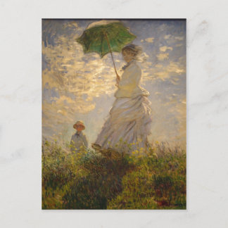 Claude Monet: Woman with a Parasol, 1875. National Postcard