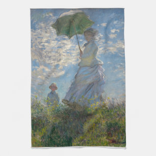 Claude Monet Woman with a Parasol 1875 Tea Towel