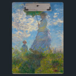 Claude Monet Woman with a Parasol Clipboard<br><div class="desc">Bring Impressionist charm to every task. This clipboard showcases Claude Monet’s Woman with a Parasol, painted in soft whites, fresh greens, and airy blues. The elegant design turns a simple desk accessory into a miniature masterpiece. Durable and functional, it’s ideal for classrooms, offices, or at-home organisation. Whether used for checklists,...</div>