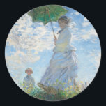CLAUDE MONET "WOMAN WITH A PARASOL" ENVELOPE CLASSIC ROUND STICKER<br><div class="desc">CLAUDE MONET "WOMAN WITH A PARASOL" ROUND ENVELOPE SEAL STICKER</div>