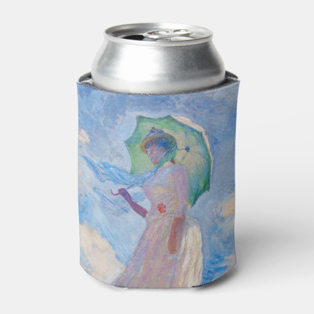 Claude Monet - Woman with a Parasol facing left Can Cooler (Can Front)