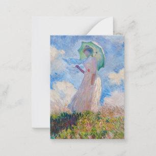 Claude Monet - Woman with a Parasol facing left Card