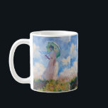 Claude Monet - Woman with a Parasol facing left Coffee Mug<br><div class="desc">Study of a Figure Outdoors,  also known as Woman with a Parasol/Umbrella facing left. By Claude Monet in 1886.</div>