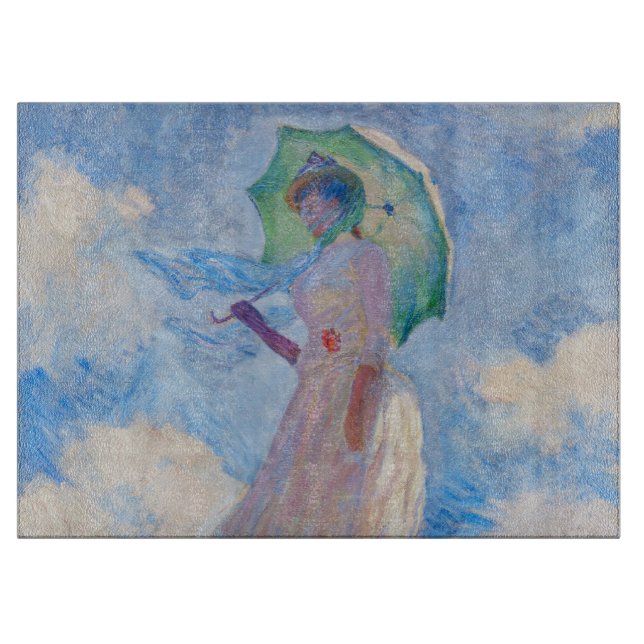 Claude Monet - Woman with a Parasol facing left Cutting Board (Front)
