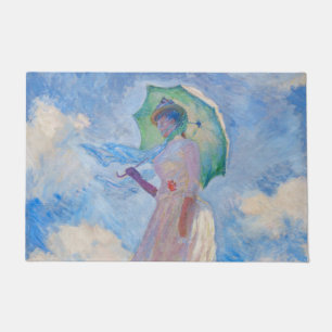 Claude Monet - Woman with a Parasol facing left Doormat
