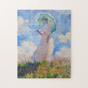 Claude Monet - Woman with a Parasol facing left Jigsaw Puzzle