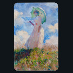 Claude Monet - Woman with a Parasol facing left Magnet<br><div class="desc">Study of a Figure Outdoors,  also known as Woman with a Parasol/Umbrella facing left. By Claude Monet in 1886.</div>