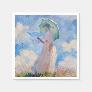 Claude Monet - Woman with a Parasol facing left Napkin