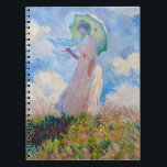 Claude Monet - Woman with a Parasol facing left Notebook<br><div class="desc">Study of a Figure Outdoors,  also known as Woman with a Parasol/Umbrella facing left. By Claude Monet in 1886.</div>