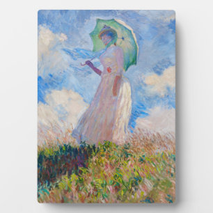 Claude Monet - Woman with a Parasol facing left Plaque