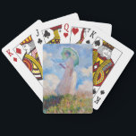 Claude Monet - Woman with a Parasol facing left Playing Cards<br><div class="desc">Study of a Figure Outdoors,  also known as Woman with a Parasol/Umbrella facing left. By Claude Monet in 1886.</div>
