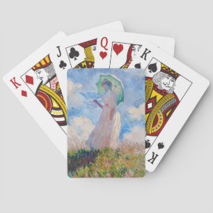 Claude Monet - Woman with a Parasol facing left Playing Cards