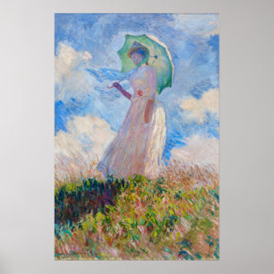 Claude Monet - Woman with a Parasol facing left Poster