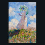 Claude Monet - Woman with a Parasol facing left Poster<br><div class="desc">Study of a Figure Outdoors,  also known as Woman with a Parasol/Umbrella facing left. By Claude Monet in 1886.</div>