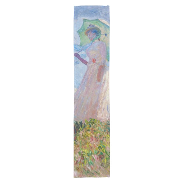 Claude Monet - Woman with a Parasol facing left Short Table Runner (Front)