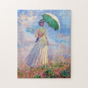 Claude Monet - Woman with a Parasol facing right Jigsaw Puzzle