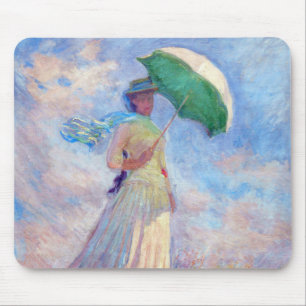 Claude Monet - Woman with a Parasol facing right Mouse Pad