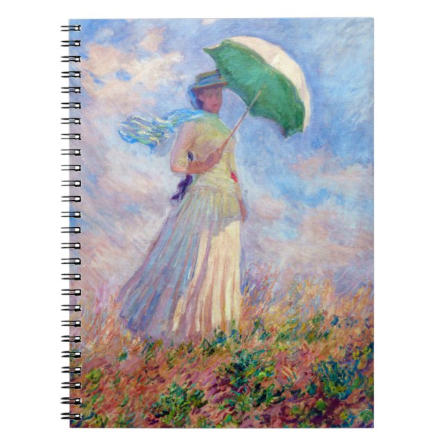 Claude Monet - Woman with a Parasol facing right Notebook (Front)
