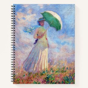 Claude Monet - Woman with a Parasol facing right Notebook