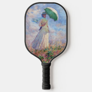 Claude Monet - Woman with a Parasol facing right Pickleball Paddle