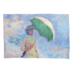 Claude Monet - Woman with a Parasol facing right Pillowcase