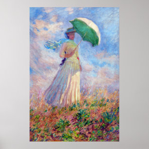 Claude Monet - Woman with a Parasol facing right Poster