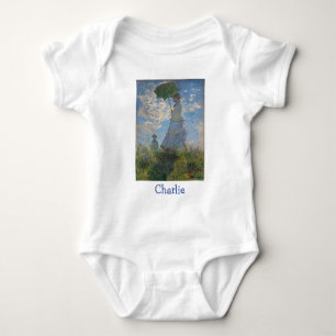 Claude Monet Woman with a Parasol Fine Art Baby Bodysuit