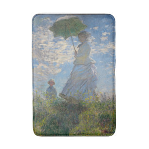 Claude Monet Woman with a Parasol Fine Art Bath Mat