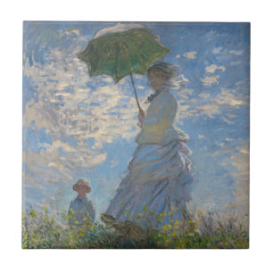 Claude Monet Woman with a Parasol Fine Art Ceramic Tile