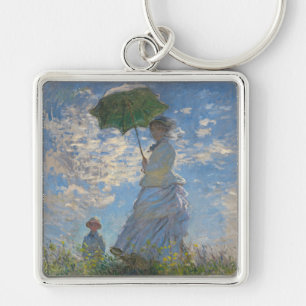 Claude Monet Woman with a Parasol Fine Art Key Ring
